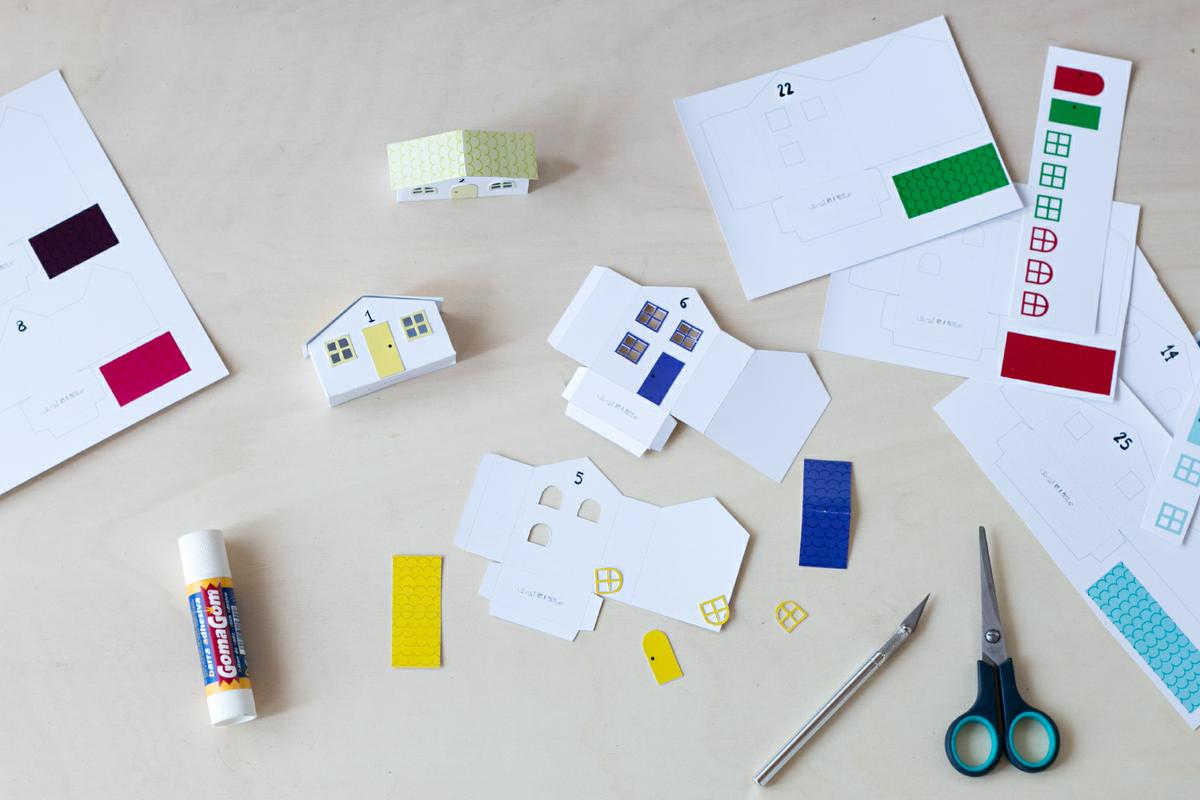 free download, casitas adviento by IamaMessBlog