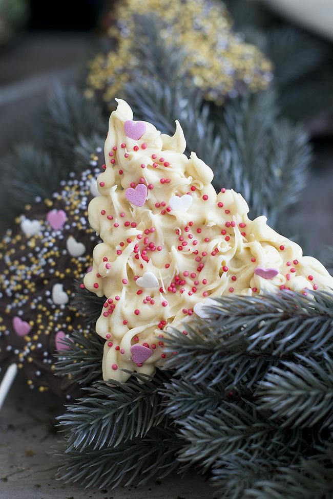 árboles de Navidad de chocolate