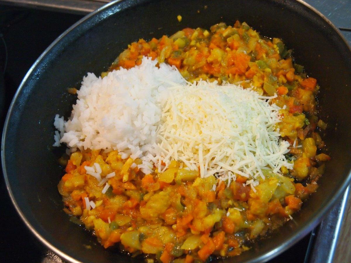 calabacín relleno de verduras