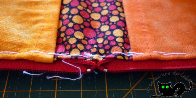 Detalle de un lado de la cremallera