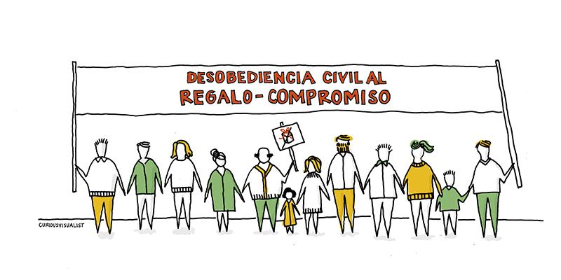 Desobediencia civil al regalo - compromiso