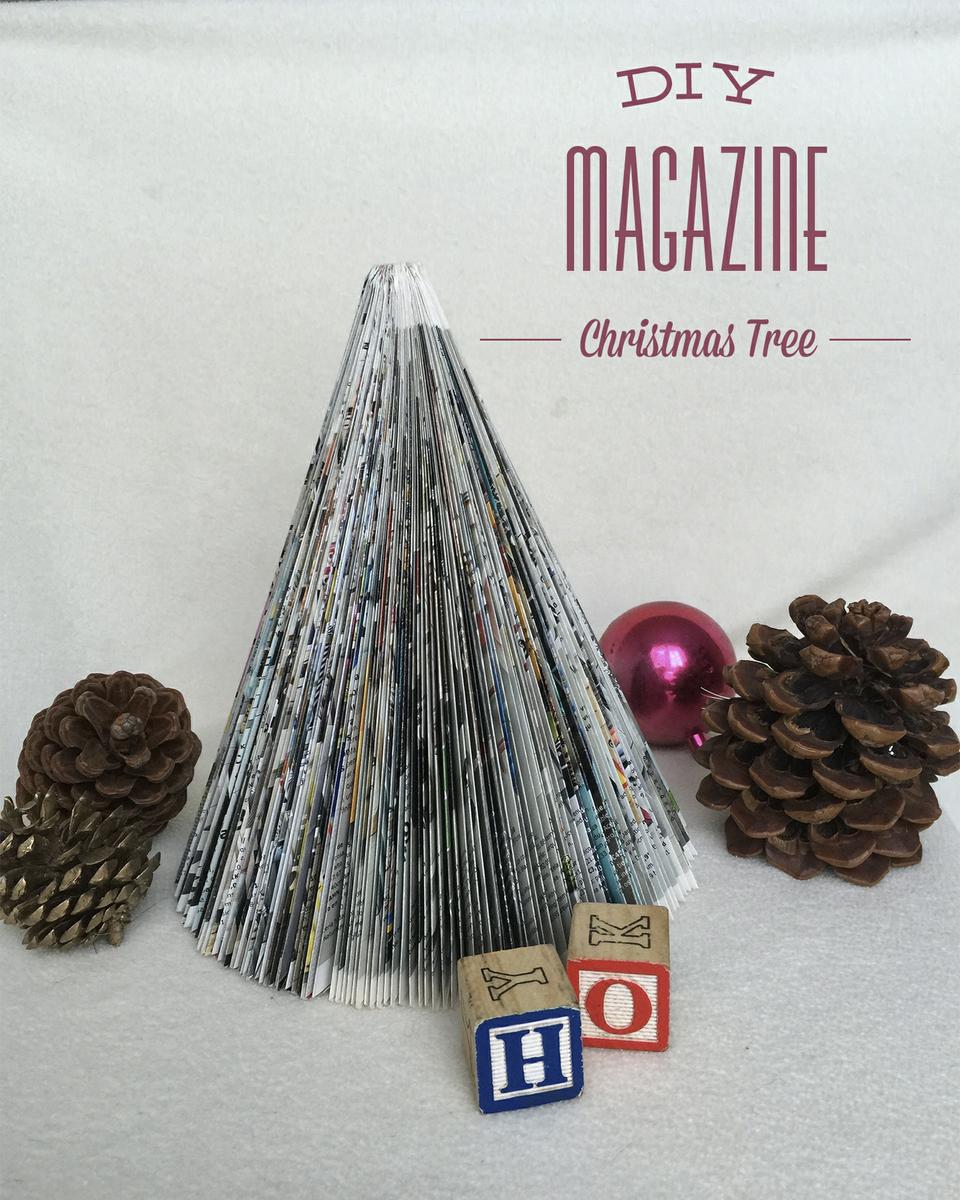 Como hacer un árbol de Navidad con una revista, con sólo tres sencillos pasos | Via www.sweethings.net