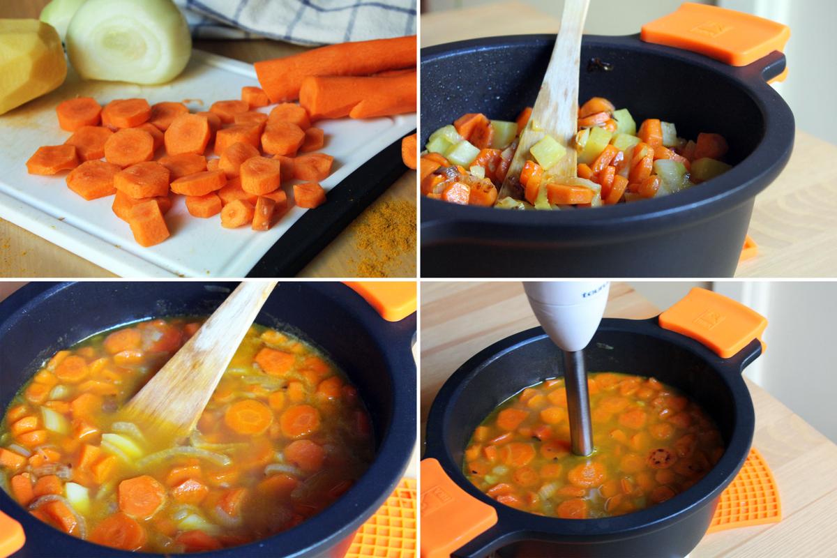 CREMA PURE DE ZANAHORIA CON CURRY RECETA_ PASO A PASO