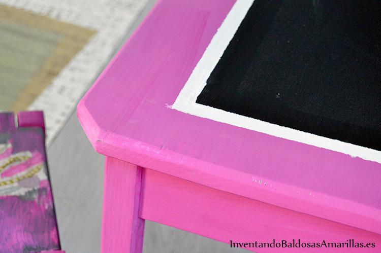 decorar mesa infantil pintura pizarra 