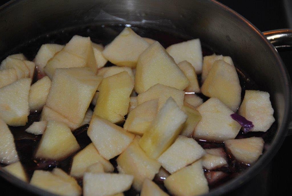 Lombarda manzana nueces