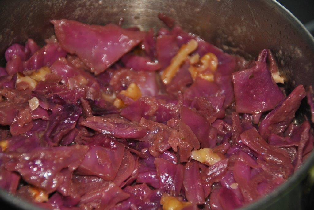 Lombarda manzana nueces