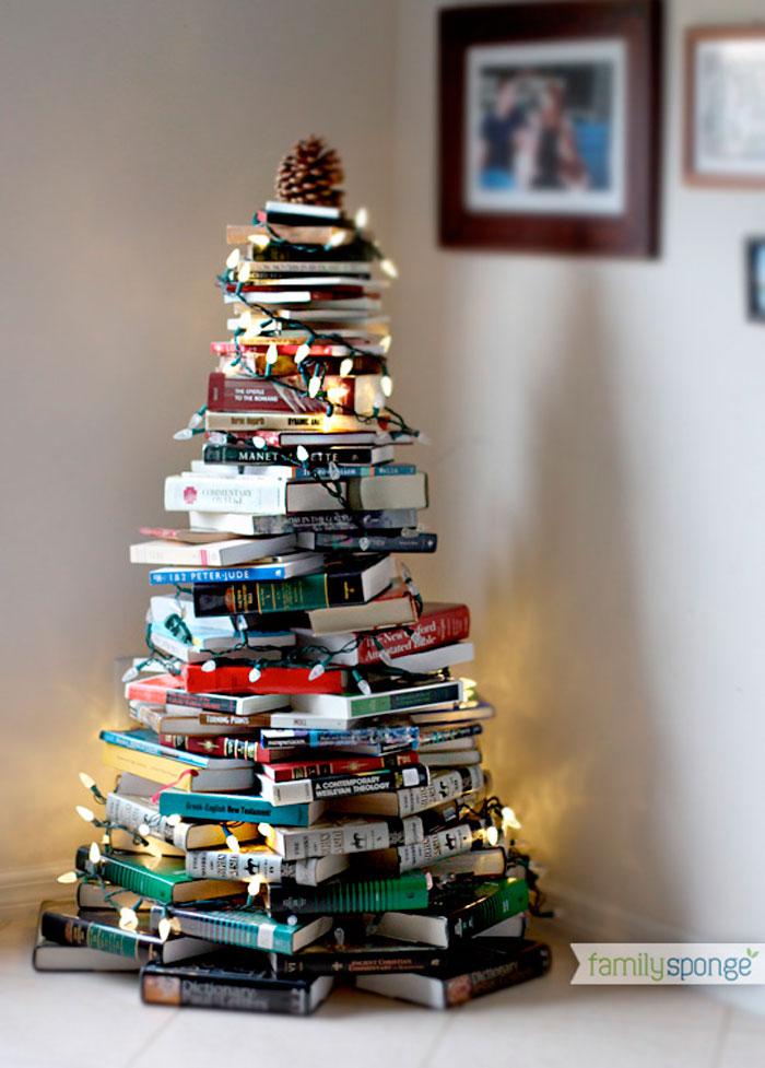 DIY alternative Christmas trees made out of recycled or up cycled objects | Via www.sweethings.net