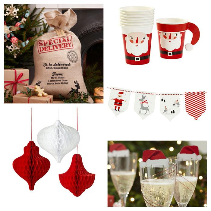 Decoracion navidad rojo y blanco Noel