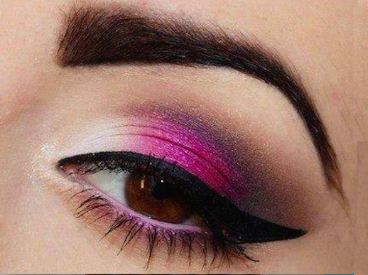 maquillaje de ojos rosado