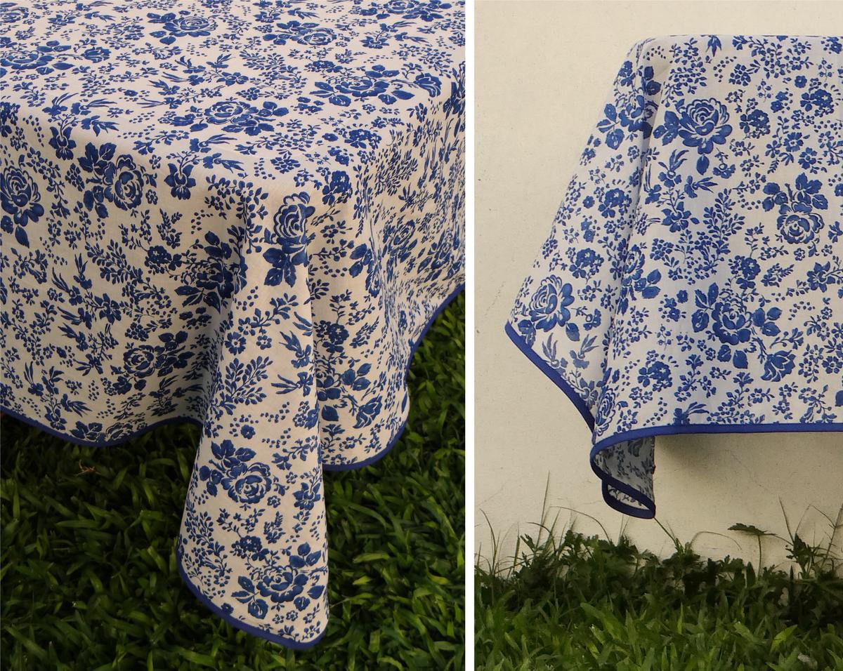 MANTEL FLOR AZUL