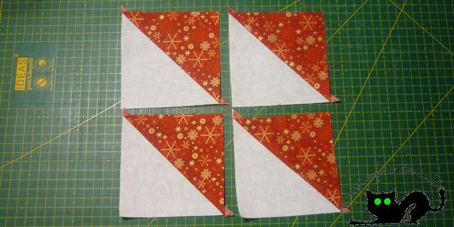 Hacemos nuestros cuadrados formados por triángulos