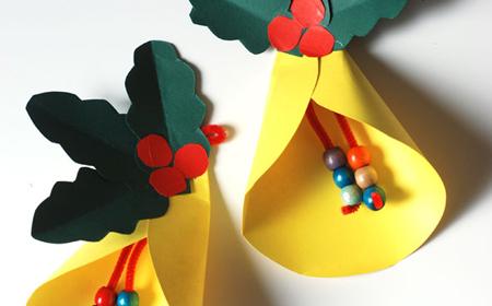 Campana de navidad con abalorios