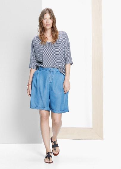 Shorts en tejido denim