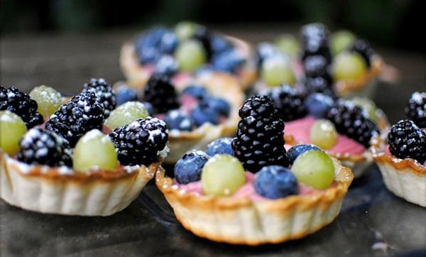 receta de tartaletas de frutas del bosque - dulces navideños