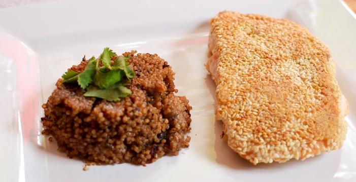 Salmón en Costra de Sésamo