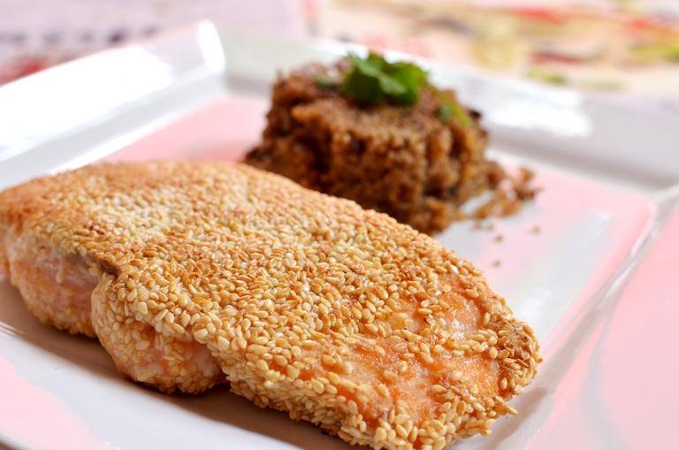 Salmón en Costra de Sésamo
