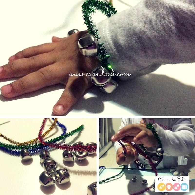 instrumentos musicales caseros con cascabeles 