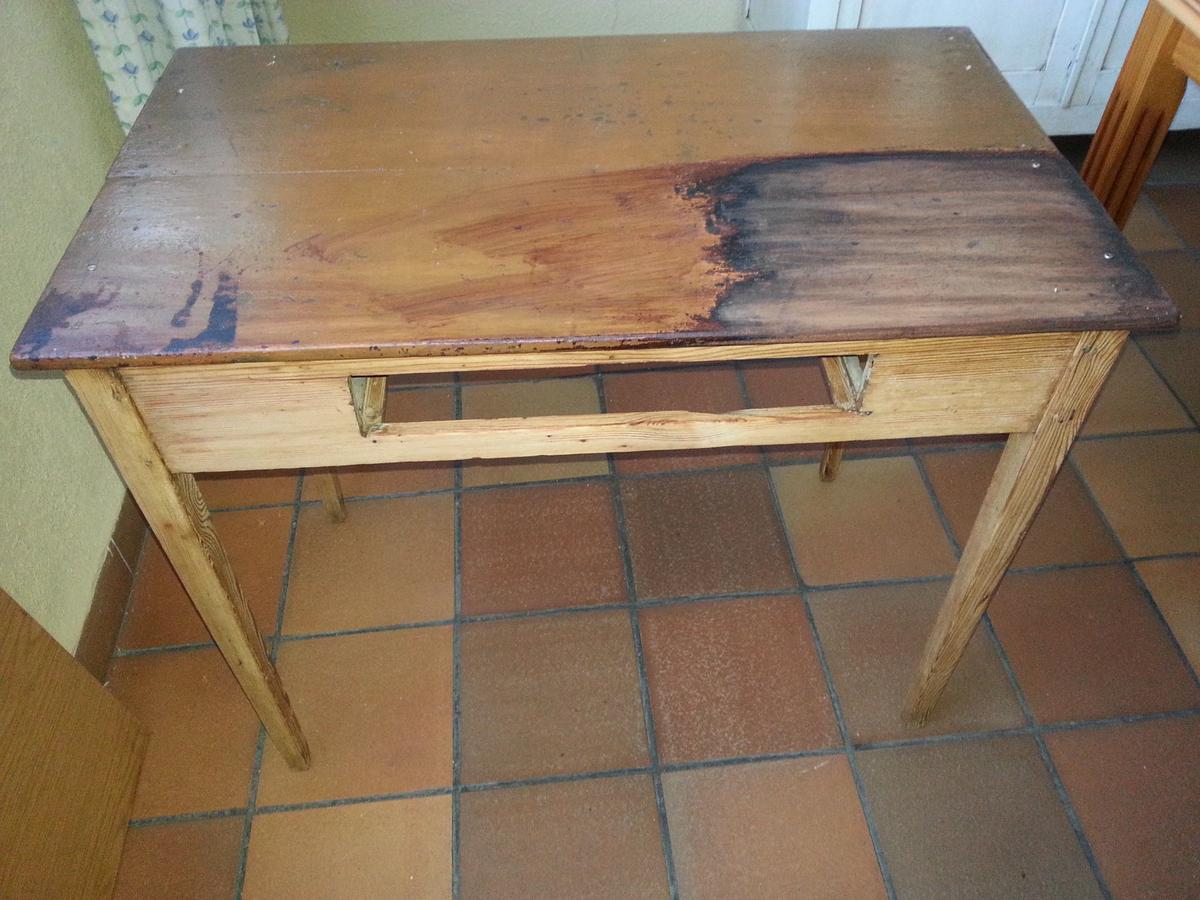 Restauración mesa de madera