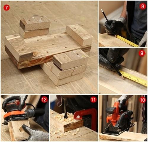 DIY decoracion árbol de Navidad original con listones de madera 3