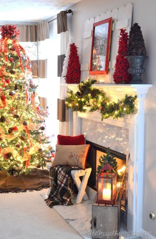 Ideas Top para decorar la chimenea por Navidad | Decoración