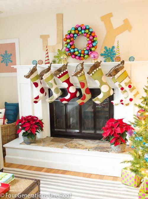 Ideas Top para decorar la chimenea por Navidad | Decoración