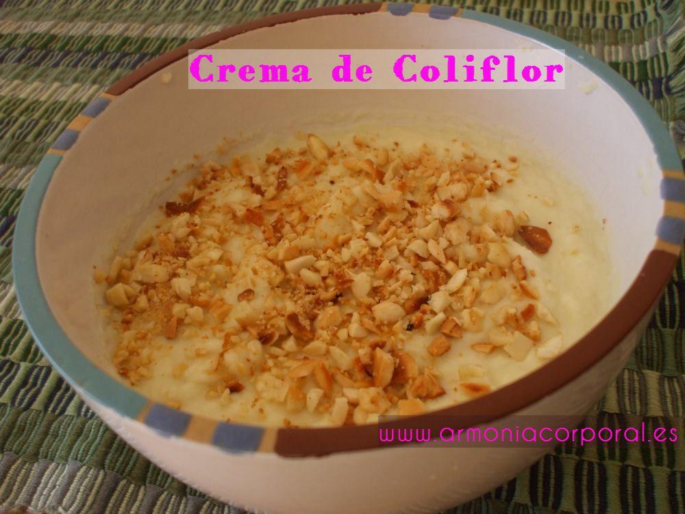 Crema de coliflor para adelgazar disfrutando