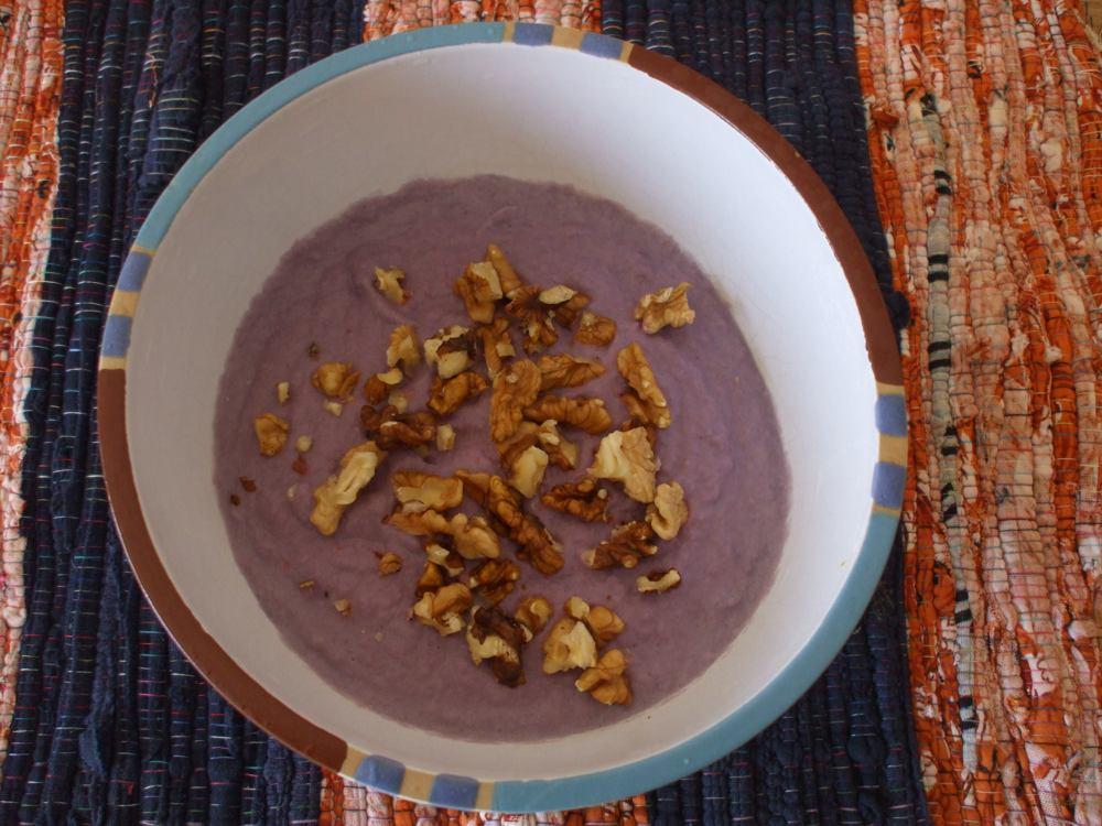 Crema de brócoli lila para adelgazar disfrutando