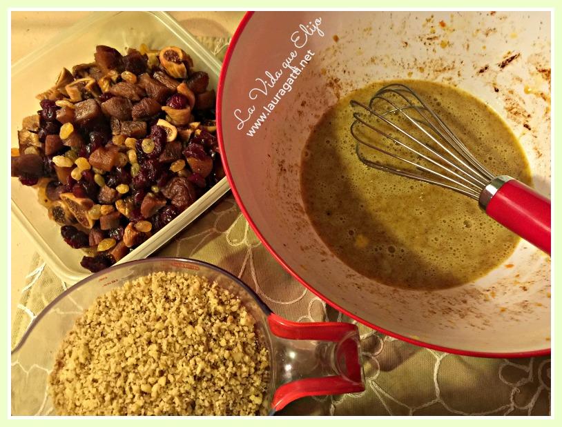 torta navideña de frutas