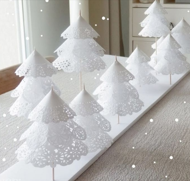 Árbol de Navidad con blondas DIY