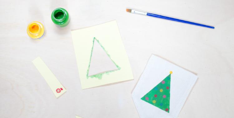 Banderines de navidad, step 2