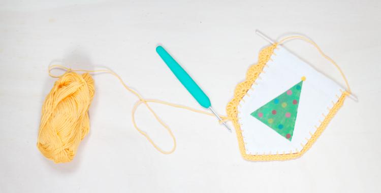 Banderines de navidad, step 4