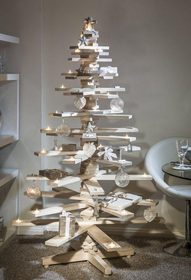 Arbol Navidad de madera: Una manera diferente de decorar.