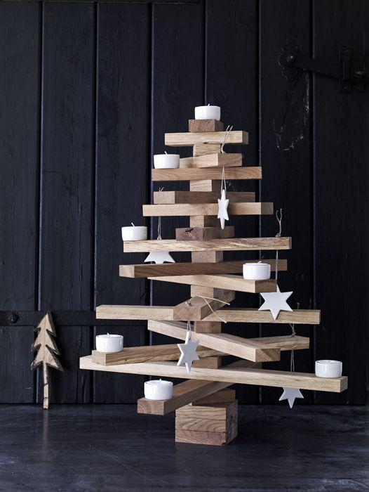 Arbol Navidad de madera: Una manera diferente de decorar.