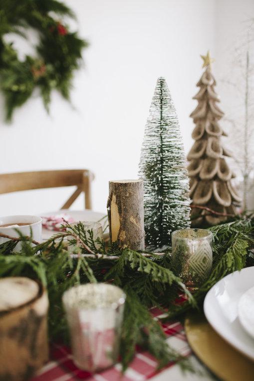 decorar mesa navideña