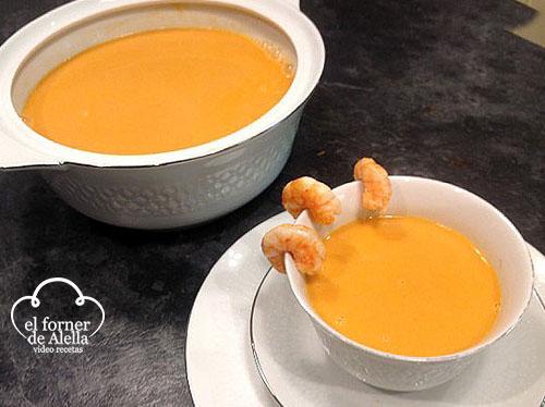 Crema de langostinos