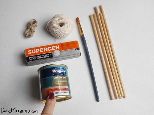 Estrellas de Navidad DIY con palitos y cuerda 2