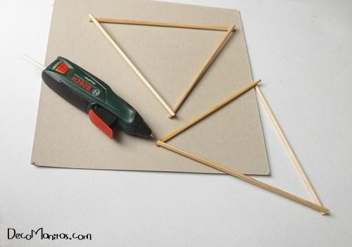 Estrellas de Navidad DIY con palitos y cuerda 7