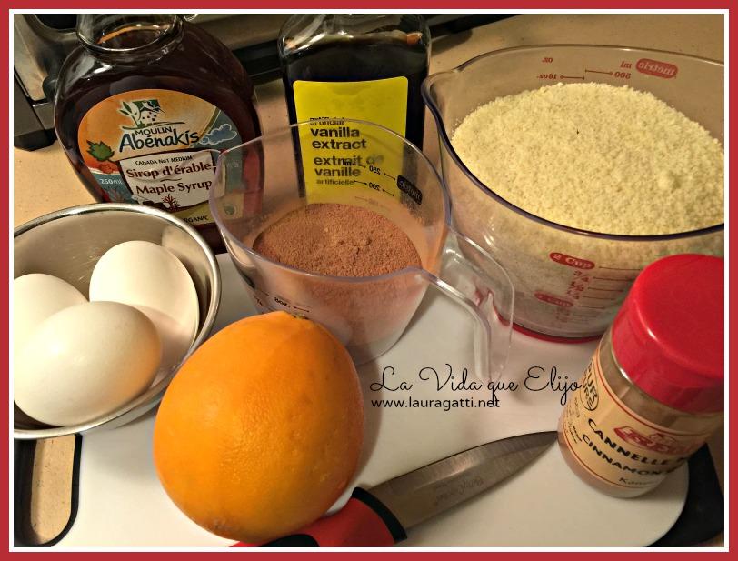 budin choco naranja - ingredientes