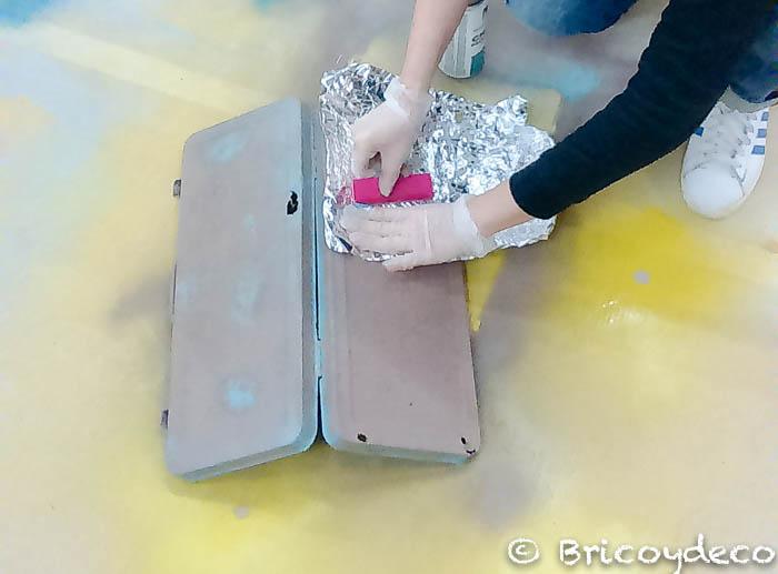 transferencia con papel de aluminio