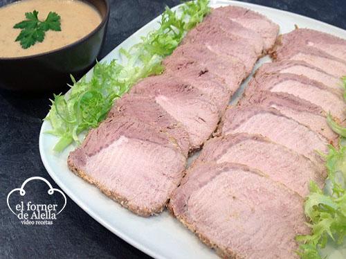 Lomo con salsa de almendras