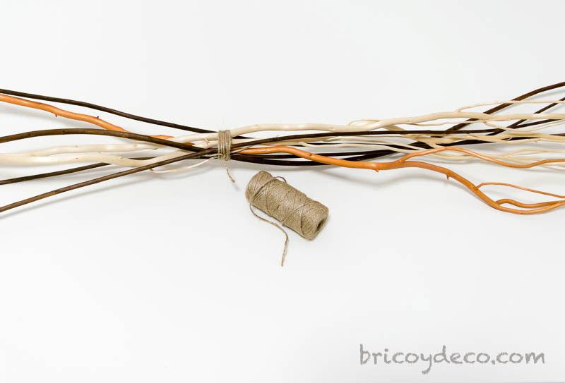 atar ramas con cuerda