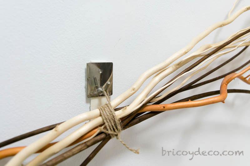 colgar ramas de la pared