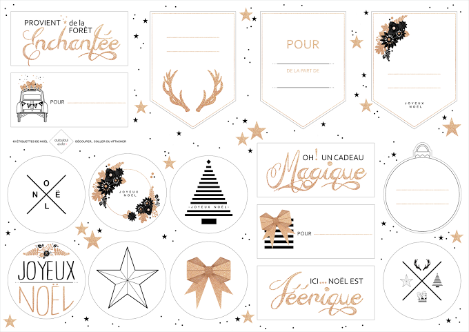 Etiquetas de Navidad gratuitas en All Lovely Party