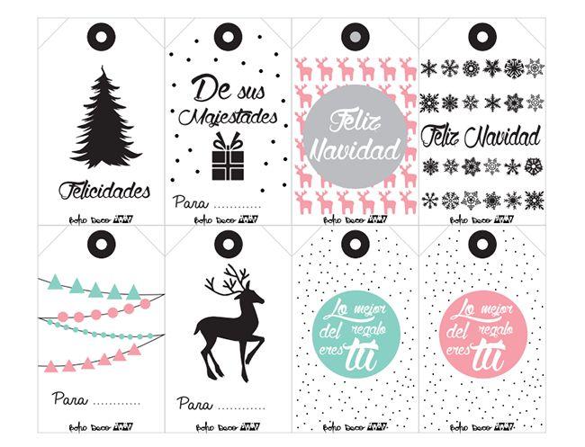 Etiquetas de Navidad gratuitas en All Lovely Party