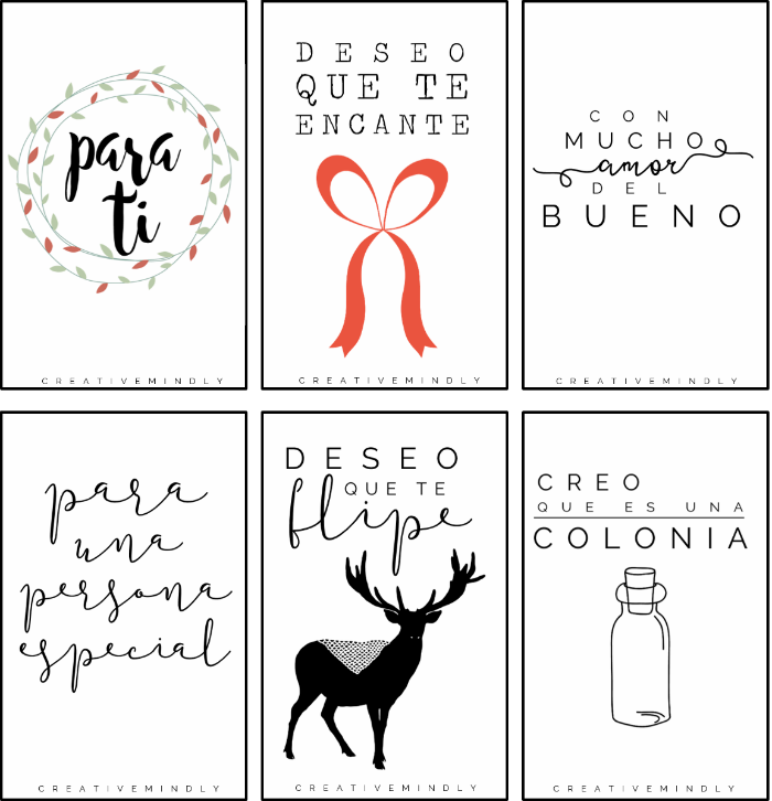 Etiquetas de Navidad gratuitas en All Lovely Party