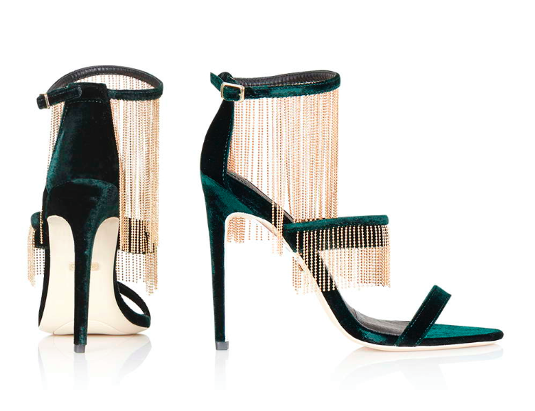 sandalias terciopelo