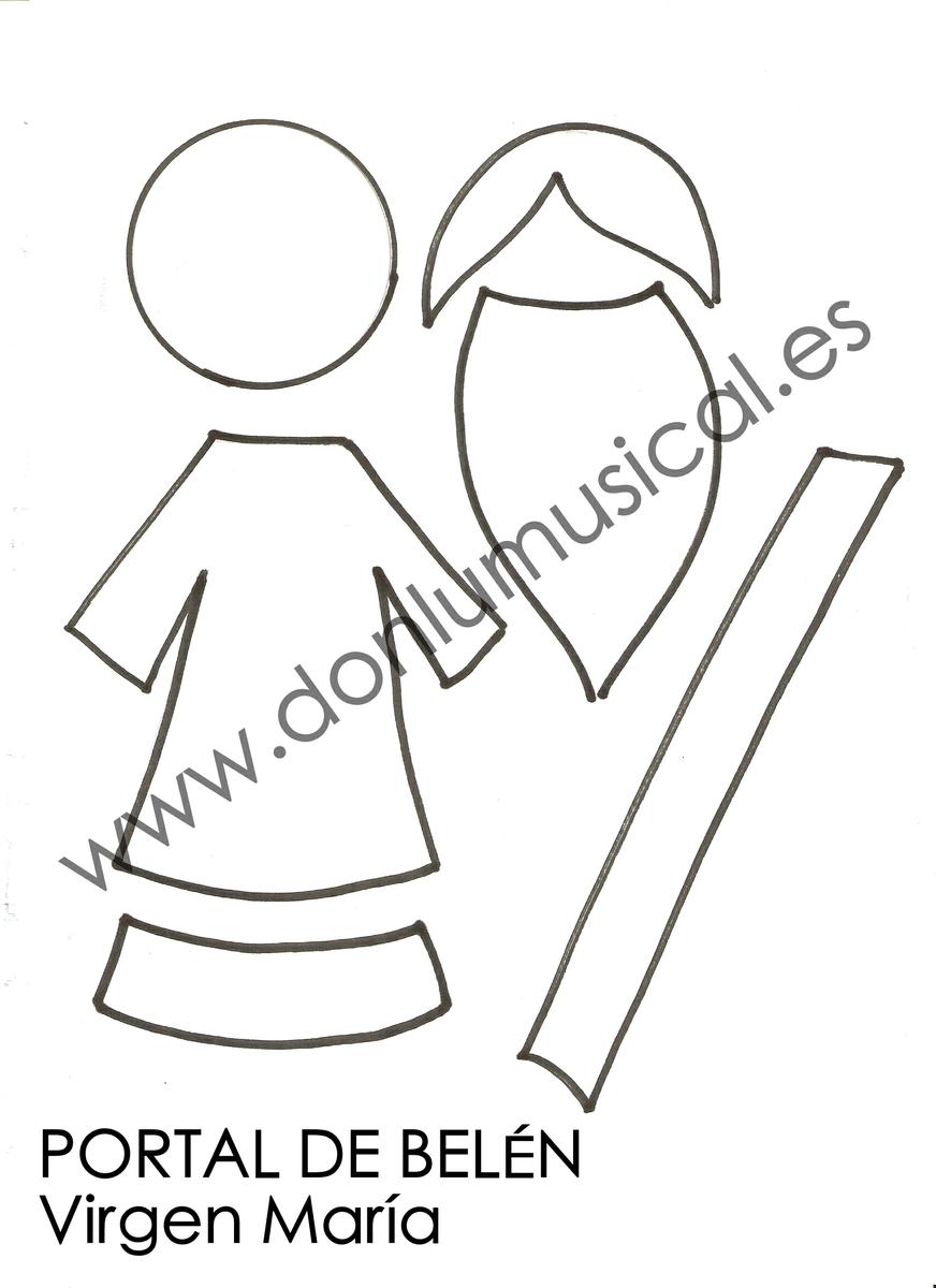 portal de belen de goma eva donlumusical virgen maria