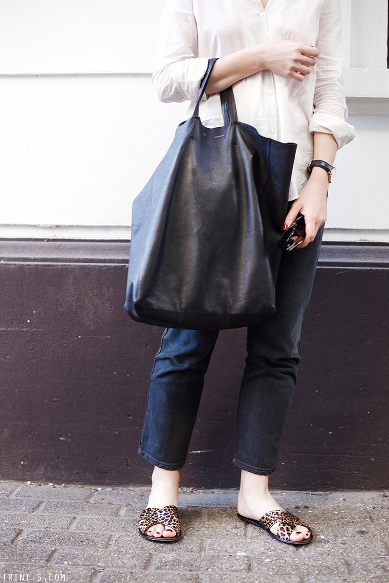 Trini | The Kooples shirt Acne Studios J.Crew slides