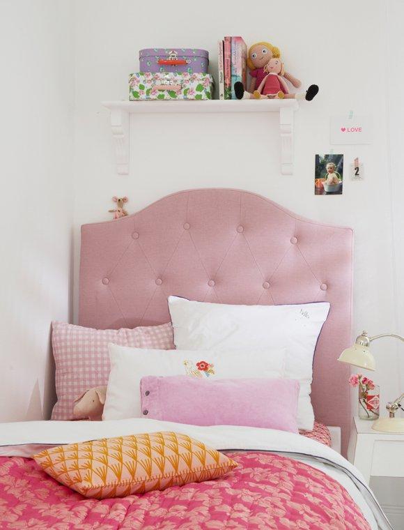 car mobel cabecero rosa dormitorio romantico para niñas