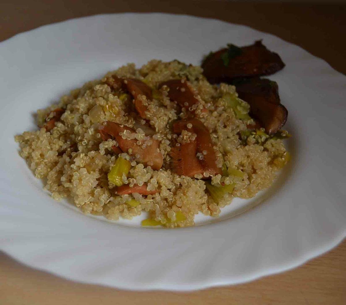 quinoa otoñal con setas para adelgazar. (1)